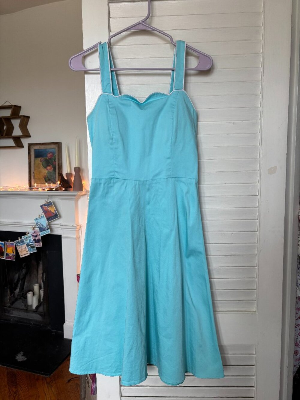 Retro Sun Dress in Teal